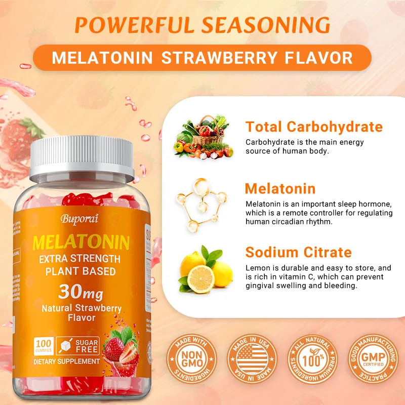 Melatonin Sleep Gummy - Mélatonine 30 mg - Apaise l'esprit,