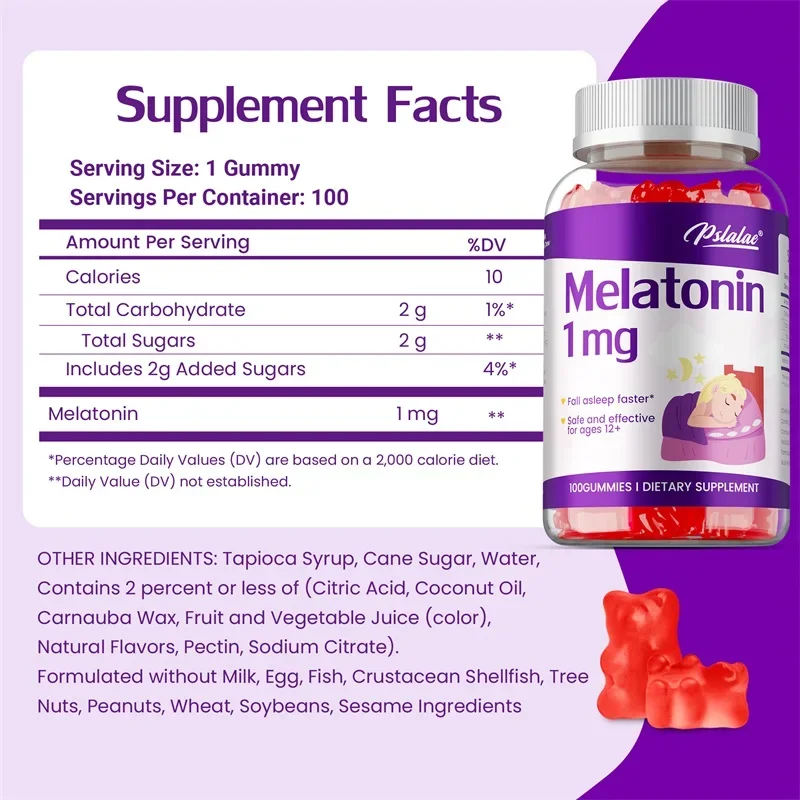 Gommes à la mélatonine 1 mg -  - Melatonin Sleep Gummy avis et prix