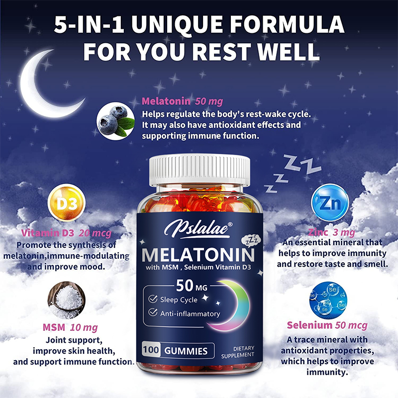 Gummies à la mélatonine 50 mg  - Melatonin Sleep Gummy avis et prix