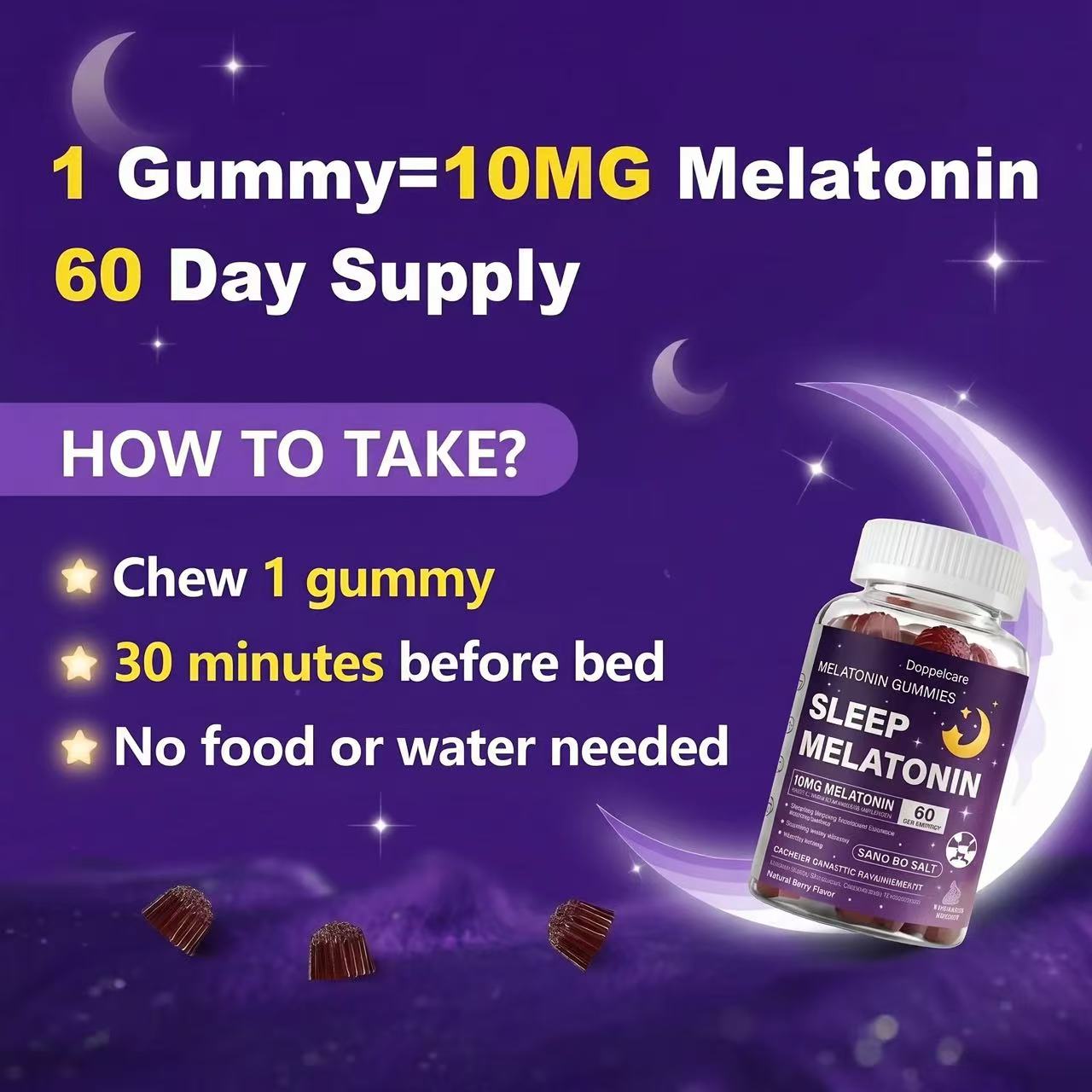 Gummies de mélatonine sans suc - Melatonin Sleep Gummy avis et prix