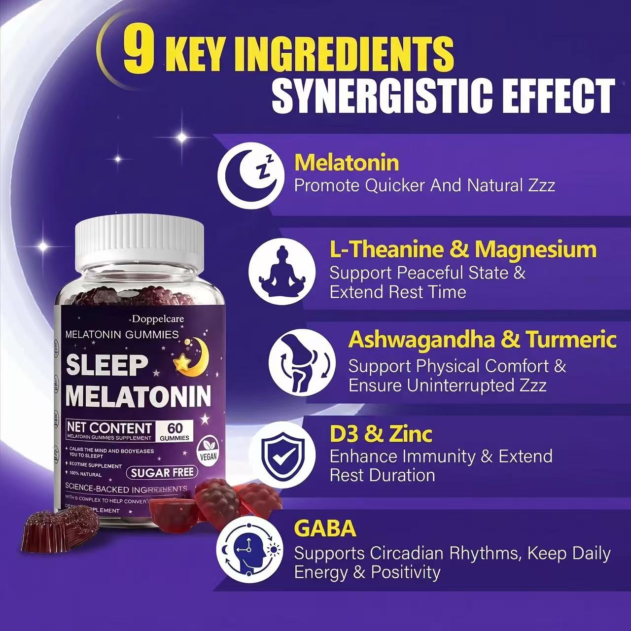 Gummies de mélatonine sans suc - Melatonin Sleep Gummy avis et prix