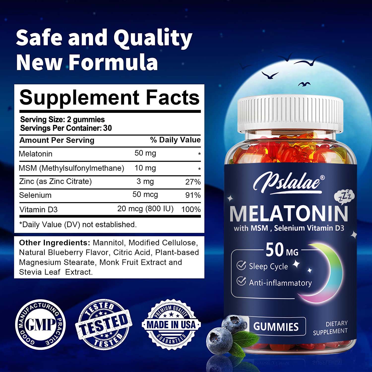 Melatonine Gummies 50mg - Soul - Melatonin Sleep Gummy avis et prix